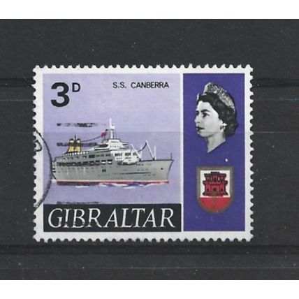 Gibraltar.SG204 3d Canberra (liner).Fine Used.Nov23