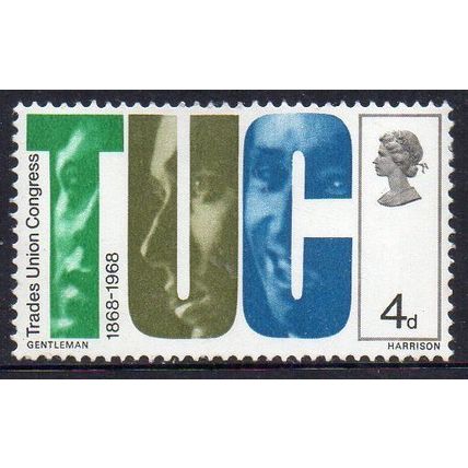 GB 1968 British Anniversaries - Centenary of Trade Union Congress 4d MNH
