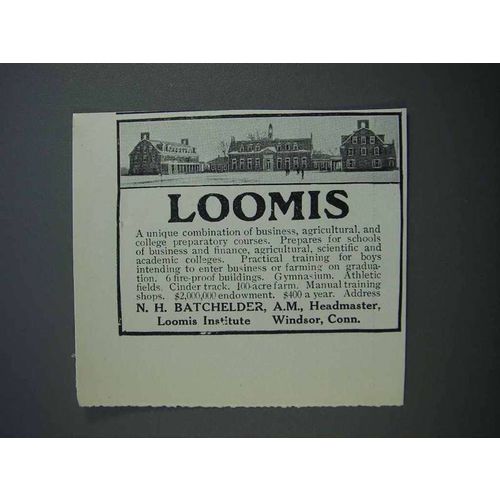 1915 Loomis Institute Ad