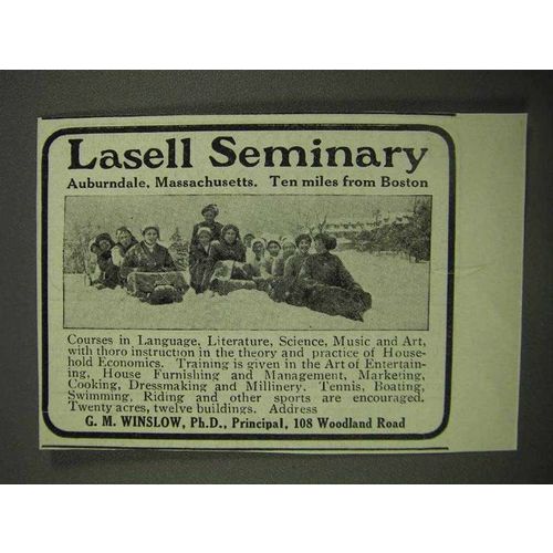 1915 Lasell Seminary Ad - Auburndale, Massachusetts