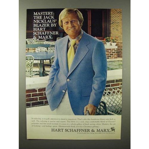 1975 Hart Schaffner & Marx Jack Nicklaus Blazer Ad!