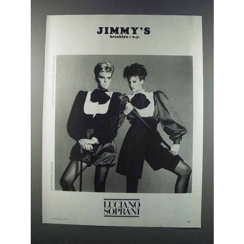 1981 Jimmy's Ad - Luciano Soprani Fashion