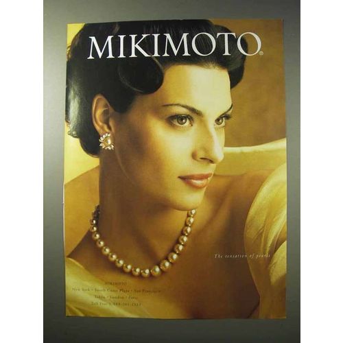 1997 Mikimoto Pearls Ad - The Sensation of Pearls