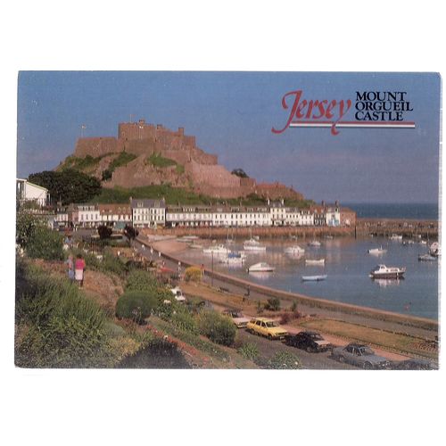 MONT ORGUEIL CASTLE, JERSEY used postcard 1997 postmark #