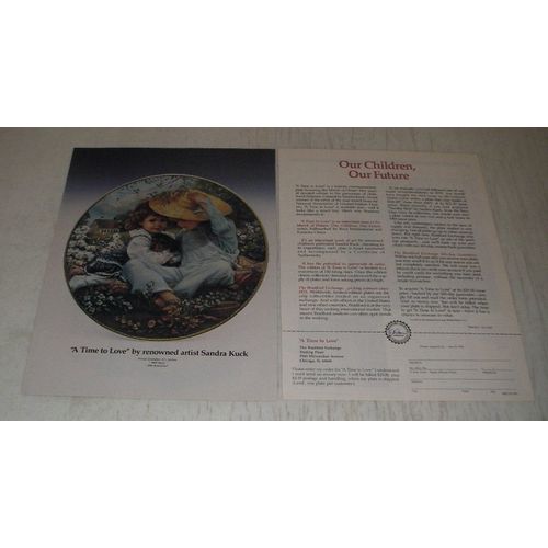 1990 Bradford Exchange Ad - A Time to Love Plate - Our Children, Our Future