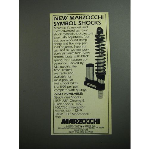 1989 Marzocchi Symbol Shocks Ad