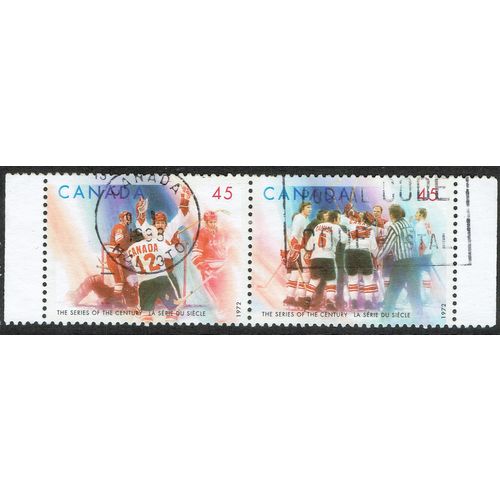 Canada 1997 25th Anniv Canada-USSR Hockey Series 45c Mult Pair SG1746-1747 FU
