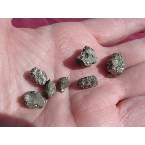 E Pyrite 6 Pieces Raw Gridding Stones Metaphysical Energy Work
