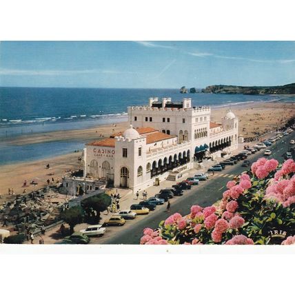 Hendaye La Plage La Casino France Postcard posted 1970 VGC