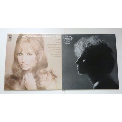 2 BARBRA STREISAND VINYL LPs - GREATEST HITS & GREATEST HITS VOLUME 2