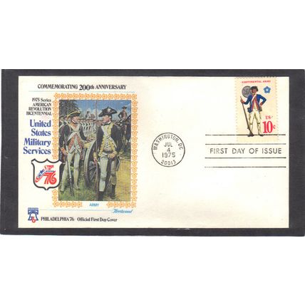 FDC Fleetwood 1565 10c Army (Cachet-U/A) CV42295