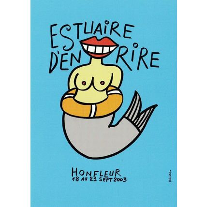 Festival Estuaire Den Rire Honfleur 2003 France Postcard unused VGC