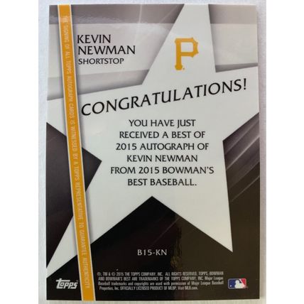 2015 Bowman's Best Best of '15 Autographs #B15KN Kevin Newman