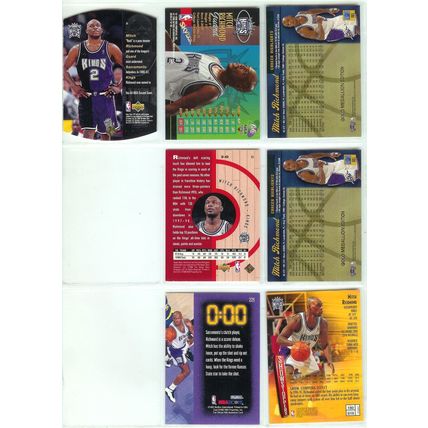 Mitch Richmond 10x card lot incl Gold Medallion, Stickers