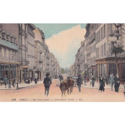 Brest John Jaures Street Cowboy Fashion French Old Postcard