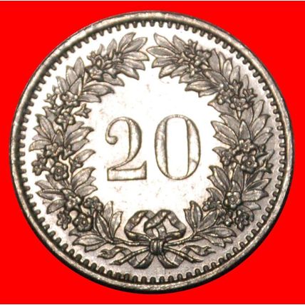 LIBERTY (1939-2022): SWITZERLAND ★ 20 RAPPEN 1977 DIES 1+A★LOW START★NO RESERVE
