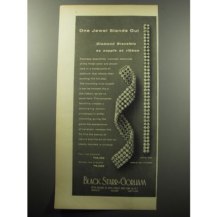 1957 Black, Starr & Gorham Jewelry Ad - One Jewel Stands Out