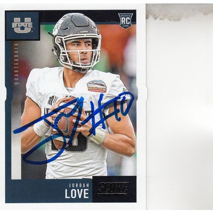 JORDAN LOVE ROOKIE 2020 AUTOGRAPHED GREEN BAY PACKERS ALL-PRO QUARTERBACK CARD