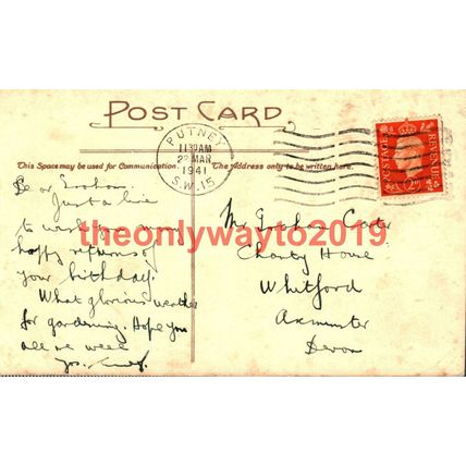 Dedham Mill, Constable, Postcard, 1941