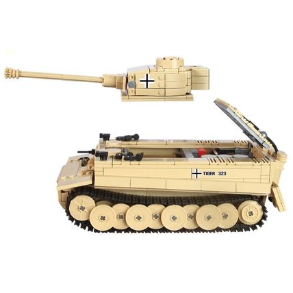 Brick Model Toy WW2 Tank Tiger Panzer Kazi KY82011