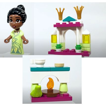 NEW Disney Lego Tiana Micro Doll Figure and Fireplace with Frog & Tiana's Palace