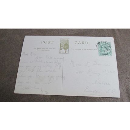1906 fr Dainty Series Postcard- Steam Locomotive @ The Warren - Folkestone, Kent