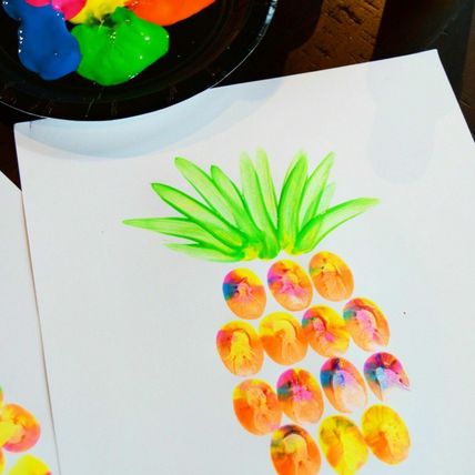 6Pc NEON FINGER PAINT SET 20ml Pots Children/Kids Hand Foot Prints Stamping Art