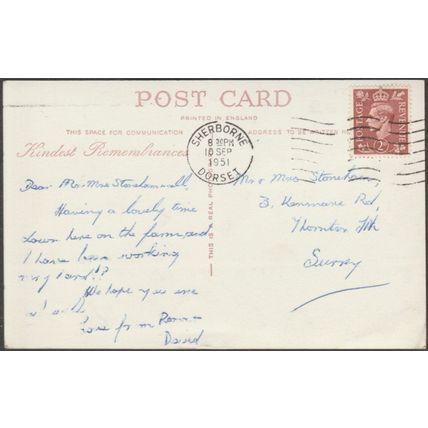 Cheap Street, Sherborne, Dorset, 1951 - RP Postcard