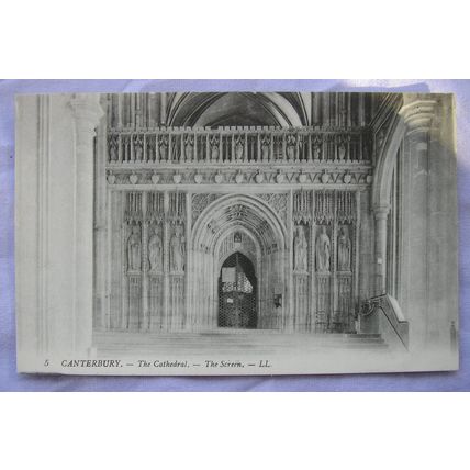 pre 1918 postcard Canterbury, The Cathedral Screen