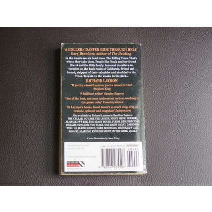 RICHARD LAYMON, THE WOODS ARE DARK PAPERBACK BOOK.