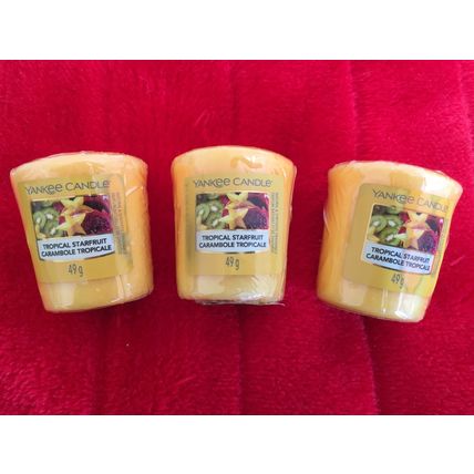 Yankee Candles - 3 x Votives Tropical Starfruit
