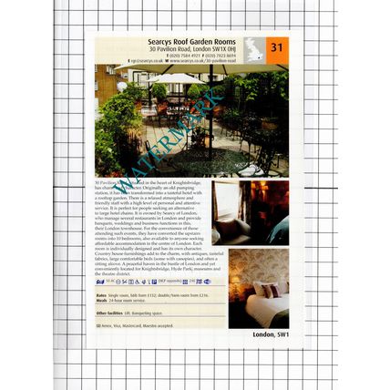 Searcys Roof Garden Rooms London / Beaufort Hotel Knightsbridge - 2011 Advert