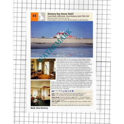 White Cliffs Hotel St Margaret's Kent Romney Bay Hotel Hedda Hopper -2011 Advert