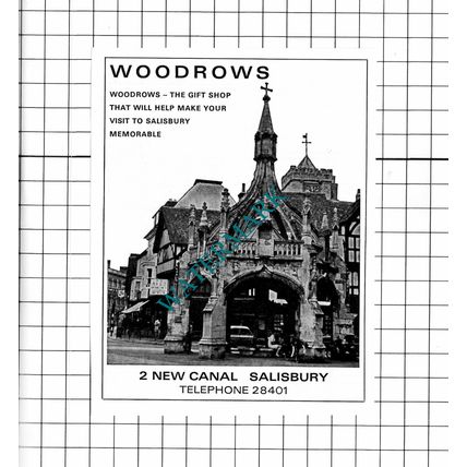 Woodrows Gift Shop Salisbury Wiltshire Advert - 1975 Clipping / Print