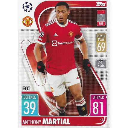 Match Attax UCL/UEL/UECL 2021-22: Manchester United, Forward - Martial