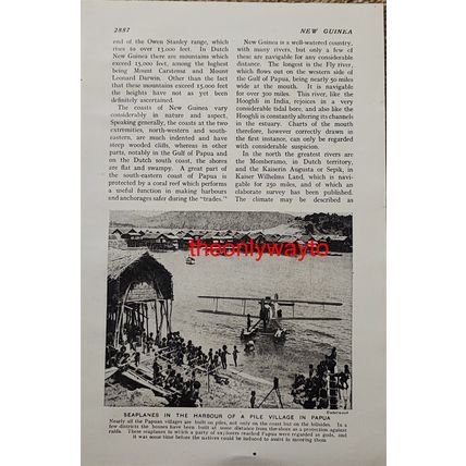 Rambuzo & Wambirimi Pigmy Village, Papua (Seaplane, Reverse), Book Illustration