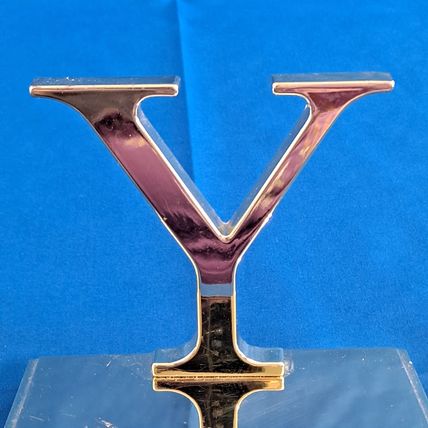GOLD Colored Metal LETTER Y Christmas STOCKING HANGER Holder Mantel Hook Holiday