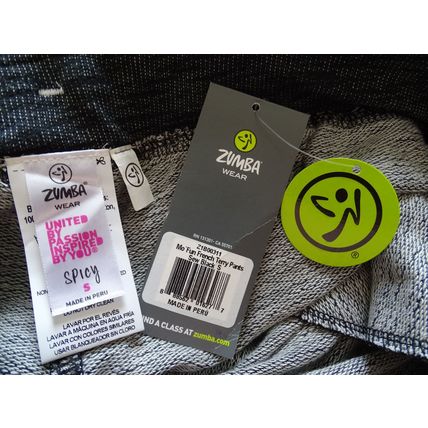 Zumba Mo' Fun French Terry Sweatpants 100% Cotton Sew Black S