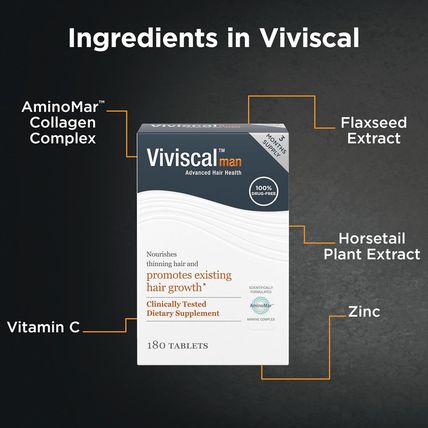 Viviscal Men'S Hair Growth Supplements for Thicker, Fuller Hair | Clinically Pro