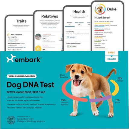 Embark Breed & Health Kit - Dog DNA Test - Discover Breed, Ancestry, Relative Fi