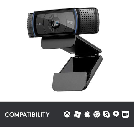 Logitech C920X HD Pro Webcam, Full HD 1080P/30Fps Video Calling, Clear Stereo Au