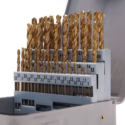 Tortoiseshell 51-Piece Metric Index Drill Bit Set, 1.0-6.0 Mm, HSS with Tin Coat
