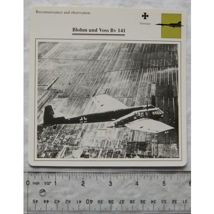 Blohm und Voss Bv 141 - Germany - Recon & Observation - Collectors Club Card