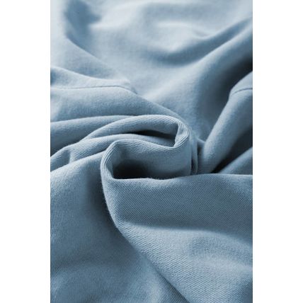 Beau Blue Washed Chambray Drawstring Elastic Waist Plus Size Shorts