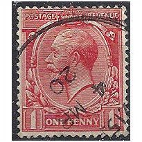 1912 SG357 1d Bright Scarlet Watermark Royal Cypher Fine Used...