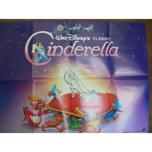 CINDERELLA Re-issue Movie Quad Poster