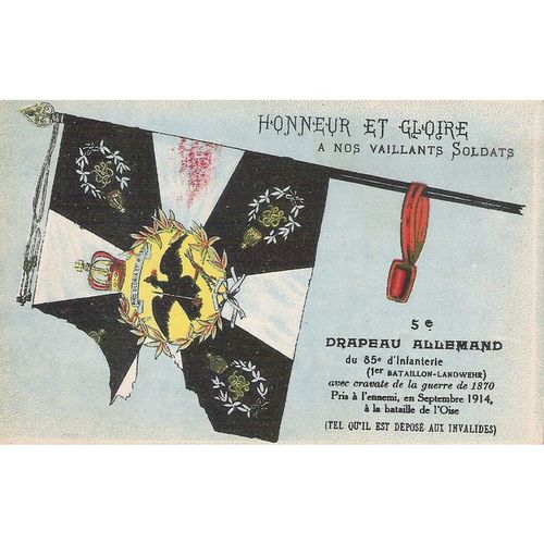 CARTE POSTALE - Guerre 14/18 - drapeau pris à l'ennemi - ref1