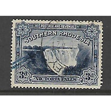 SOUTHERN RHODESIA 1932 3d DEEP ULTRAMARINE SG 30 FINE USED