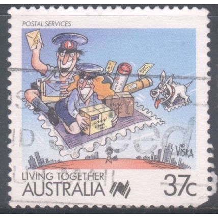 Australia 1988 - SG1121 - 37c multi - Postal Services (Living Together) - used 3