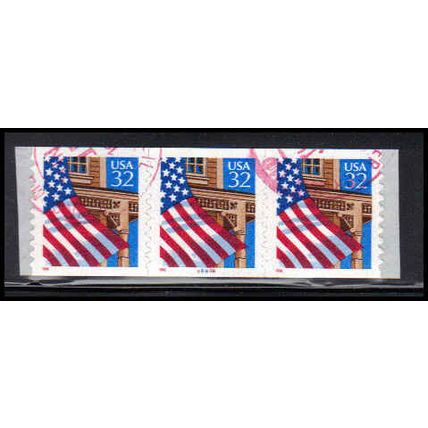 Used 2915Av 32c U.S. Flag Over Porch Fine PNC 88888/3 11x10 PA3565